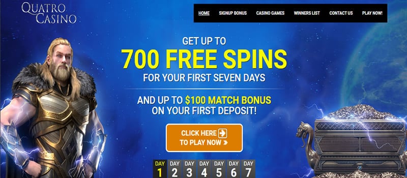 quatro casino bonus 700 gratisspinn