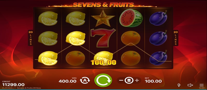 sevens og fruits jackpot
